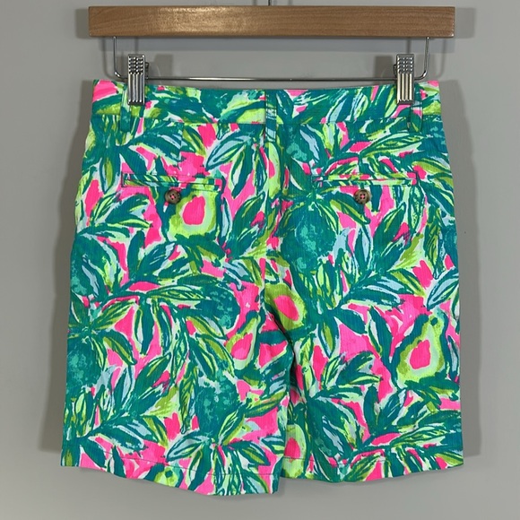 Lilly Pulitzer Beaumont Short Pink Sunset Guac And Roll Boys Sz 10 - Picture 5 of 11